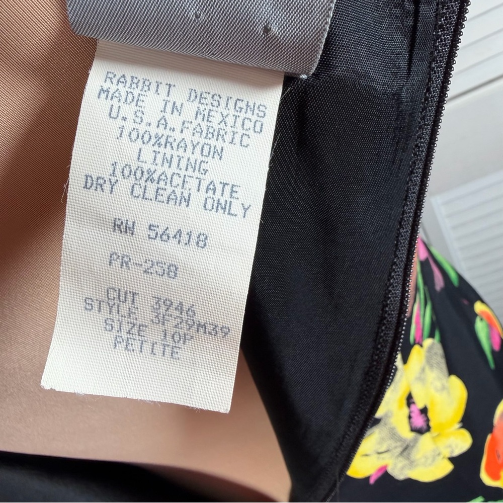 Rabbit Rabbit Rabbit Designs Floral Sleeveless Sheath Dress | Petite 10P - Picture 10 of 11